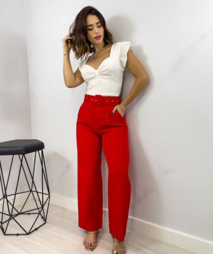veigaboutique com br calca alfaiataria pantalona cinto ziper vermelho 1