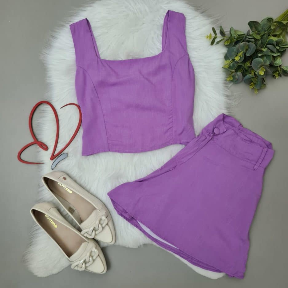 veigaboutique com br conjunto croppedshort lilas